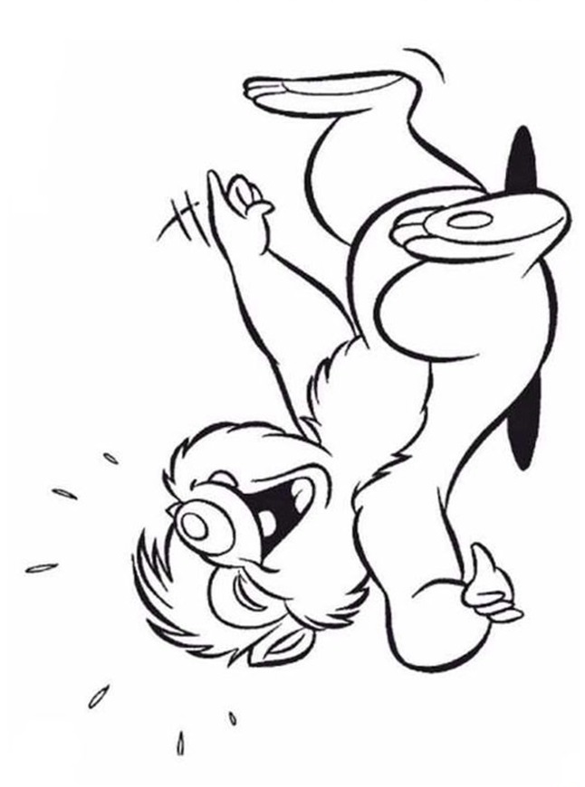 Plansa de colorat cu Chip si Dale 14 6